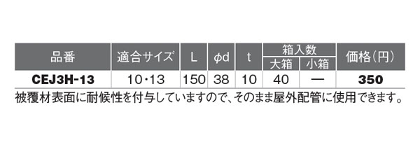 継手用保温材 ストレート Cej3h 13 配管部品の通販店のダンドリープロ