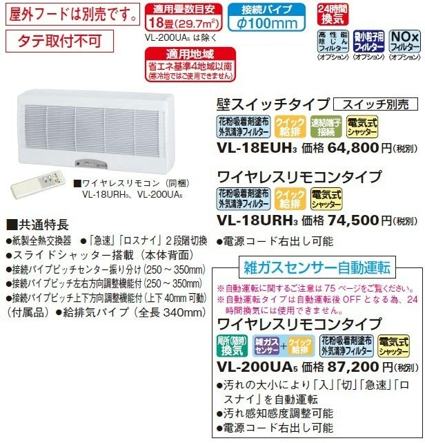 三菱電機(MITSUBISHI ELECTRIC) 三菱電機 MITSUBISHI ロスナイ 壁掛2
